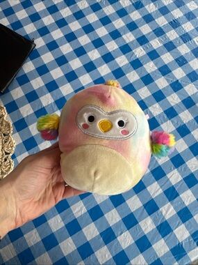 Squishmallows Pastel Rainbow Penguin Plush - Pink, Yellow, Cream